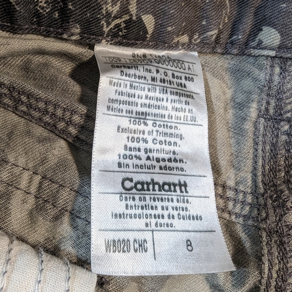 Carhartt Women's Cropper Cargo Camo Pants Size 8 - Picture 4 of 6